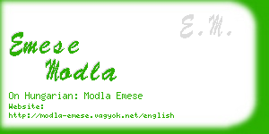 emese modla business card